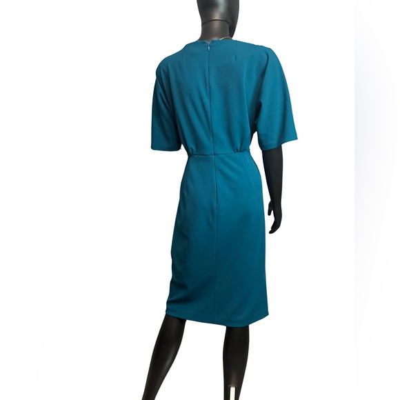 Calvin Klein Asymmetrical Teal Dress - Picture 3 of 4